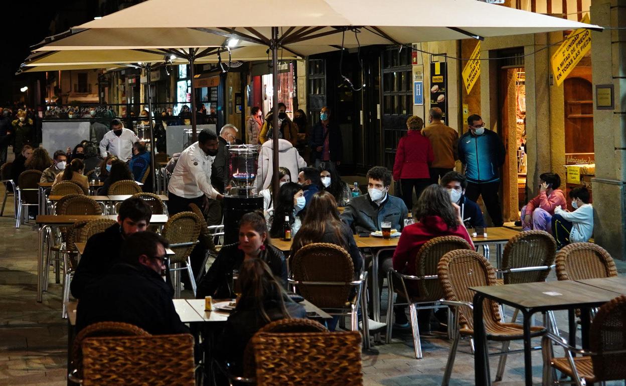 Terraza de un bar en Salamanca. 