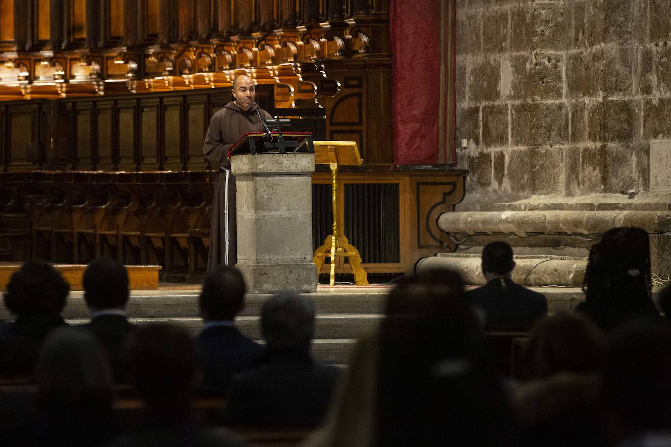 El padre Víctor Herrero de Miguel de la Orden de los Hermanos Menores de los Capuchinos ha sido el encargado del Sermón este Viernes Santo