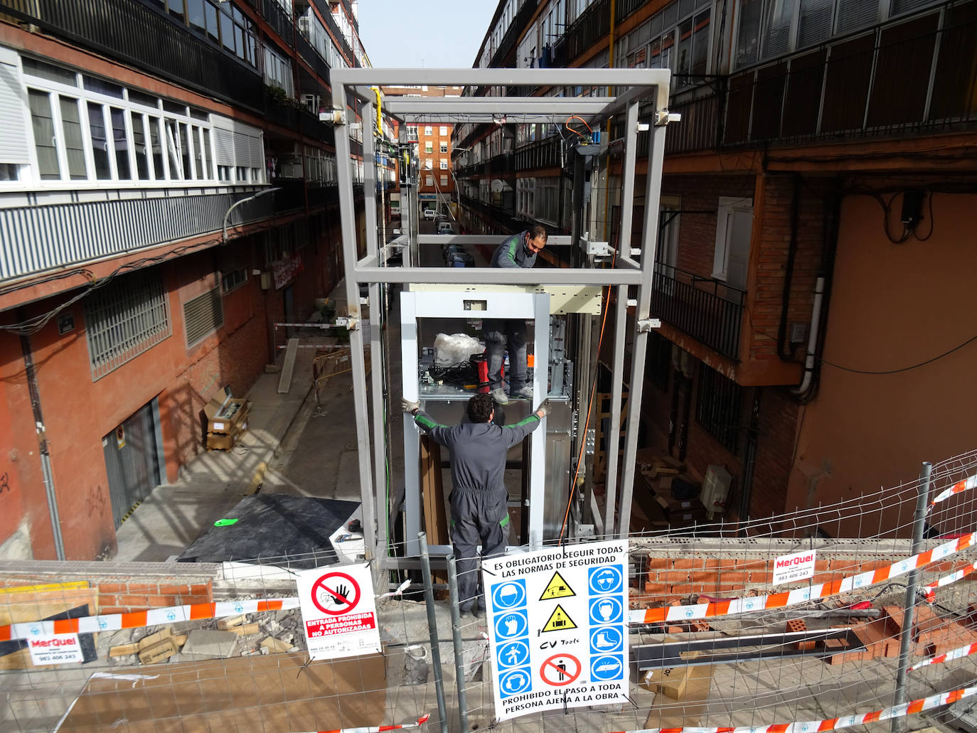 Fotos: Obras en los tres ascensores urbanos de San Isidro, en Valladolid