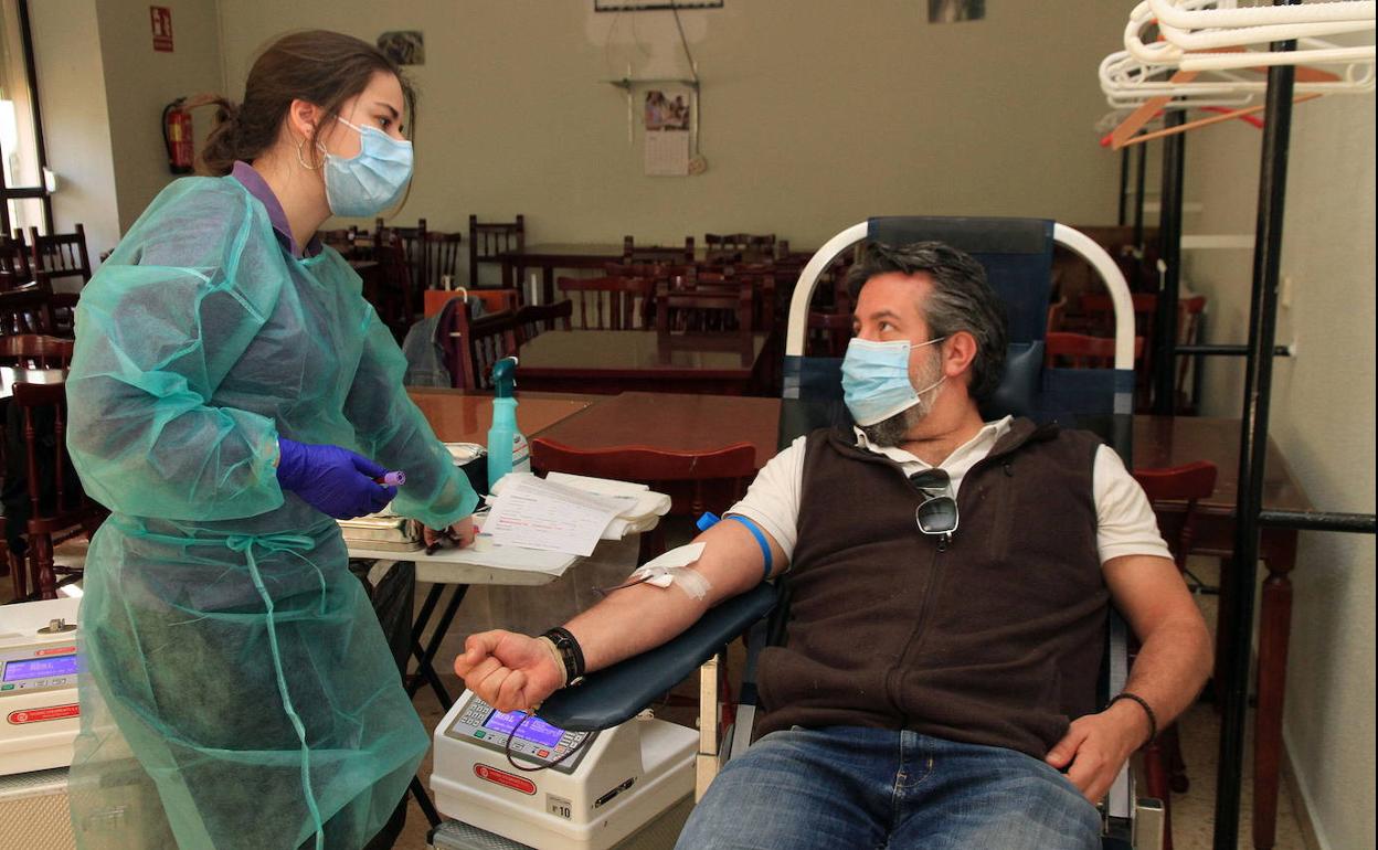 Donación de sangre en La Granja, Segovia.