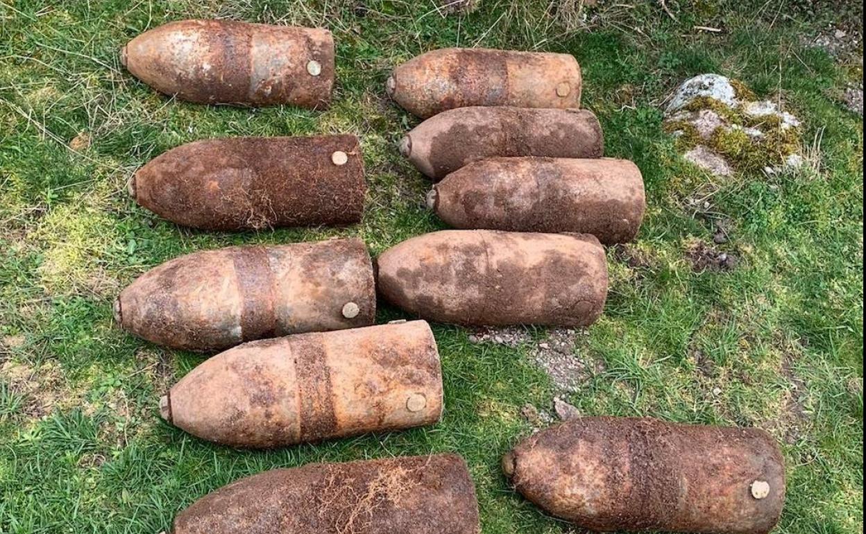 Palencia: La Guardia Civil detona diez granadas de mortero de 1917 halladas en un sendero de Brañosera