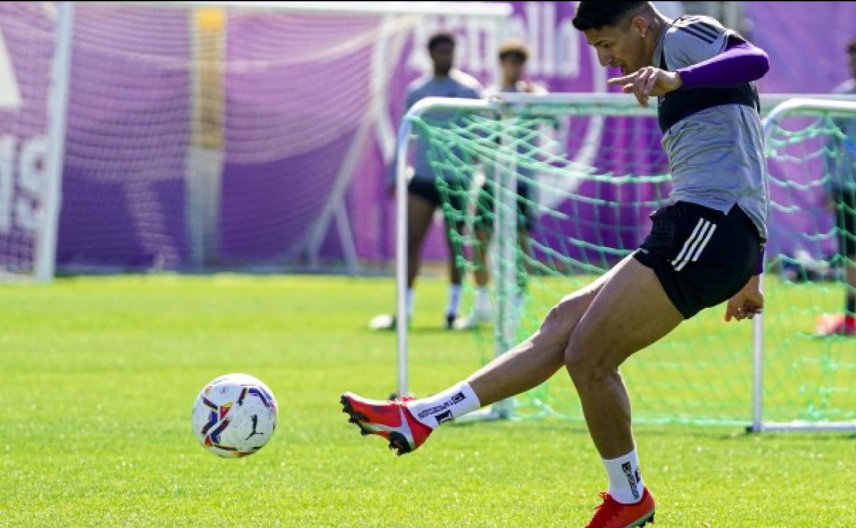 Marcos André, en una de las últimas sesiones de entrenamiento. 