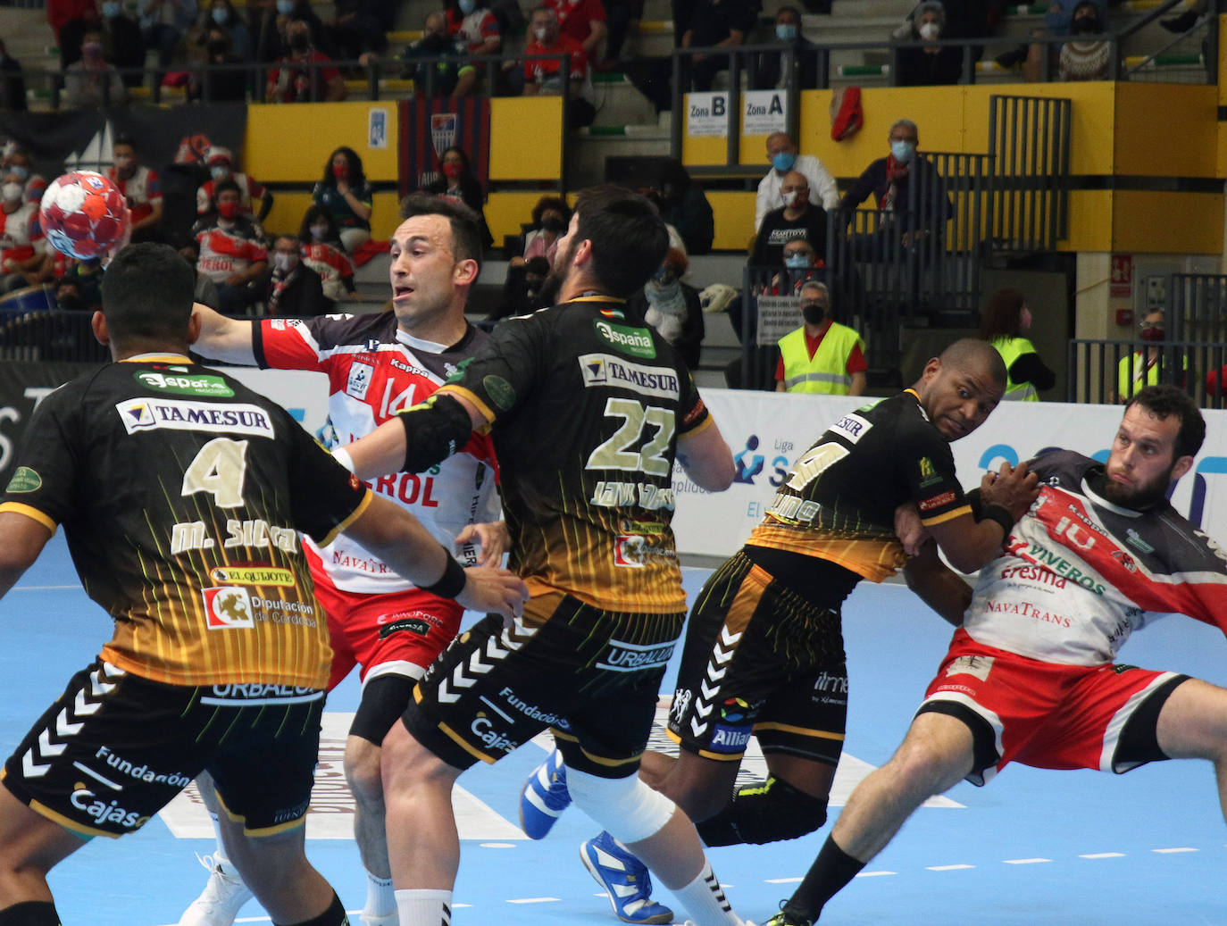 Partido de la Liga Asobal entre el Balonmano Nava y Puente Genil 