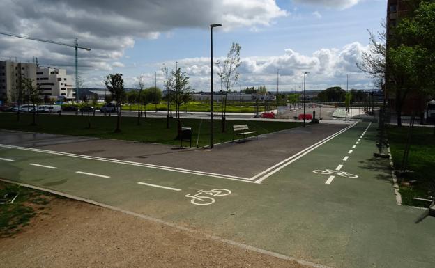 Enlace del carril bici de la ampliación de Puente Jardín hacia Brezo.