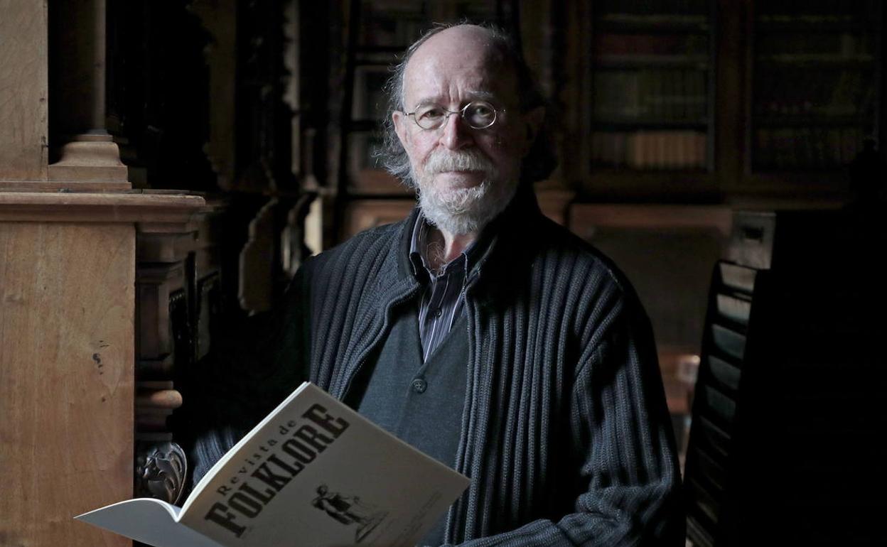 El investtigador, folclorista, musicólogo y humanista Joaquín Díaz, ponente central de la presentación del 'Municipalismo 2021' de El Norte de Castilla.