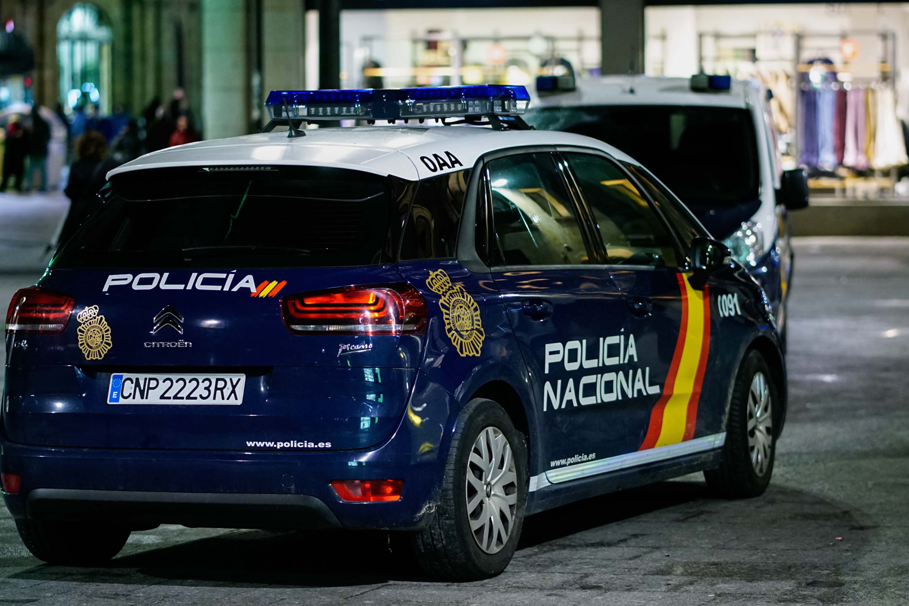 Una patrulla de la Policía Nacional en el centro de Salamanca 