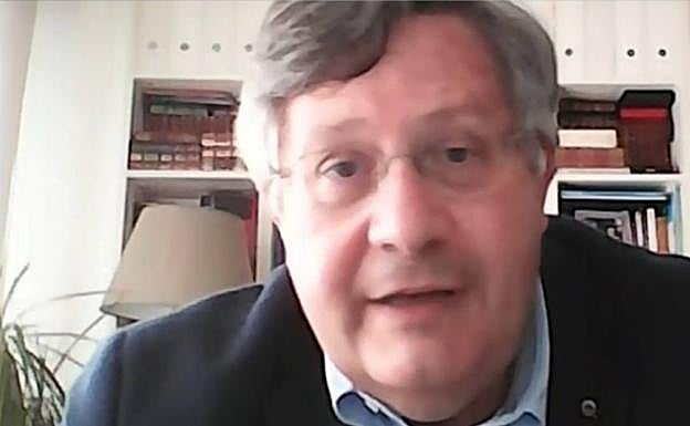 Manuel Blanco, en el Aula de Cultura.