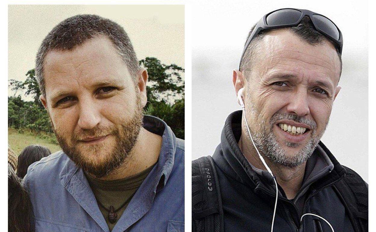 David Beriain (izquierda) y Roberto Fraile, asesinados en Burkina Faso.