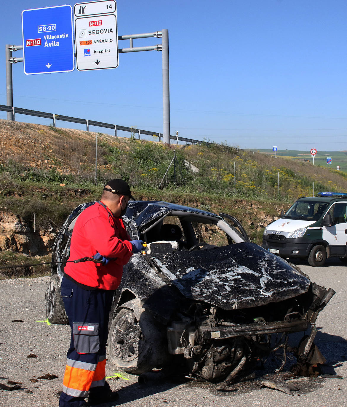 Accidente mortal en la SG-20 de Segovia 