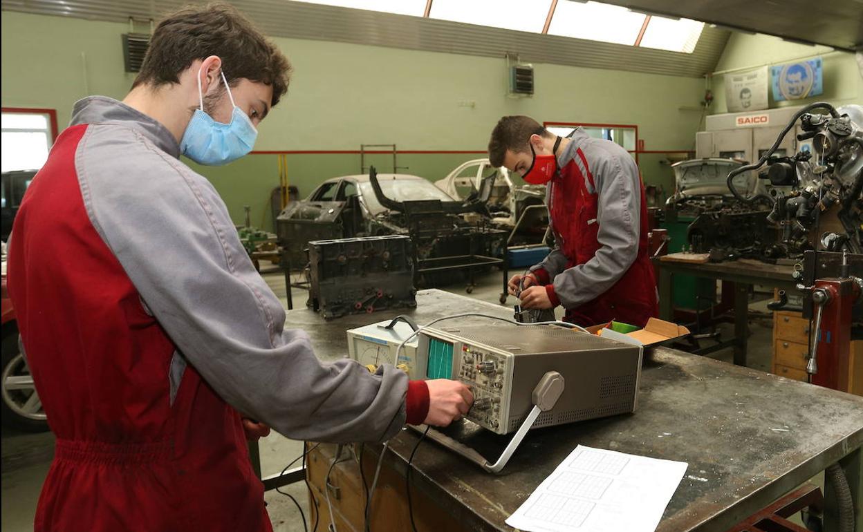 Alumnos de Formación Profesional en Palencia. 