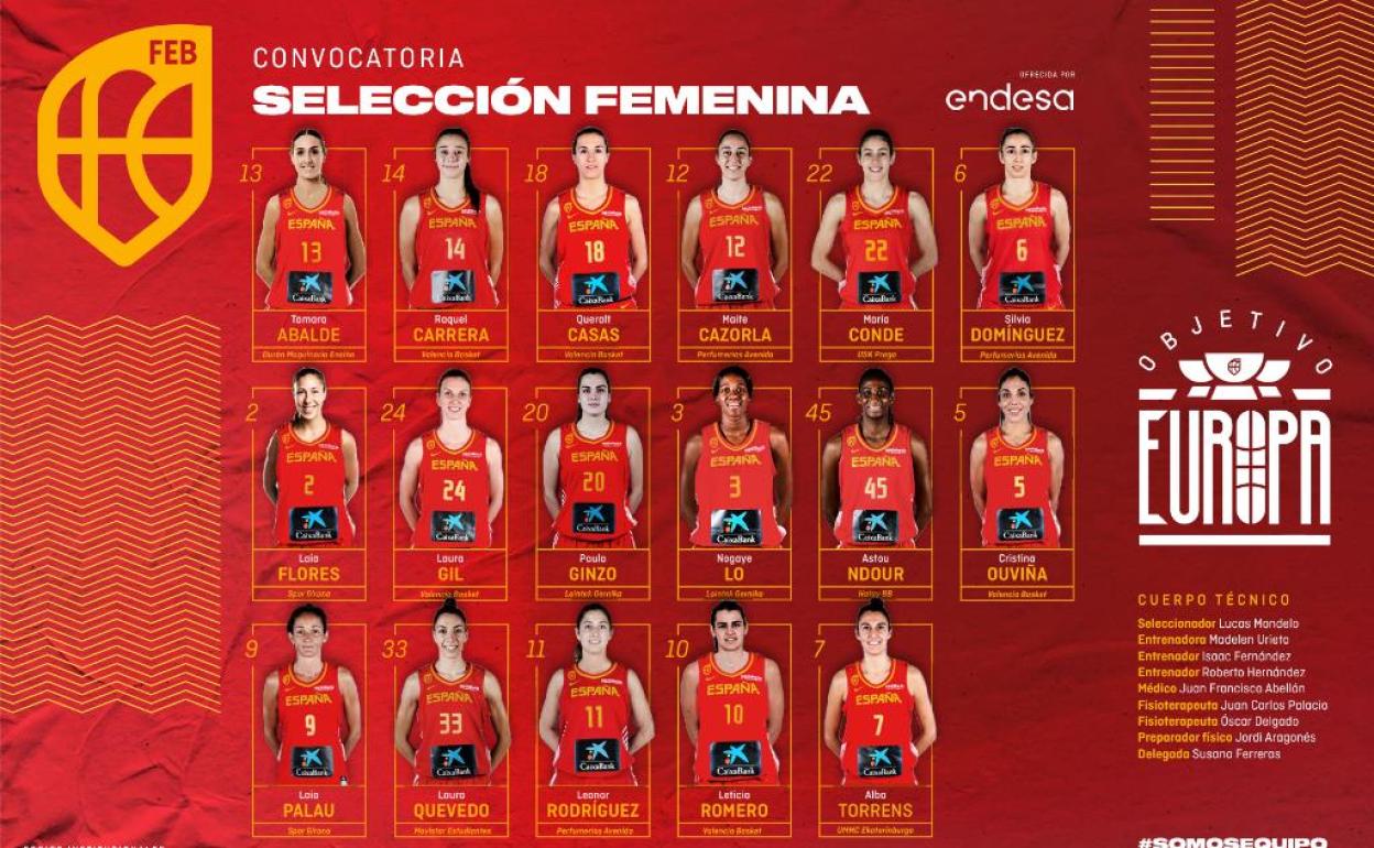 Las 17 preseleccionadas por Mondelo.