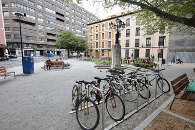La plaza de Marcos Fernández, en Parquesol, es una de las cuatro analizadas en la tesis doctoral. 
