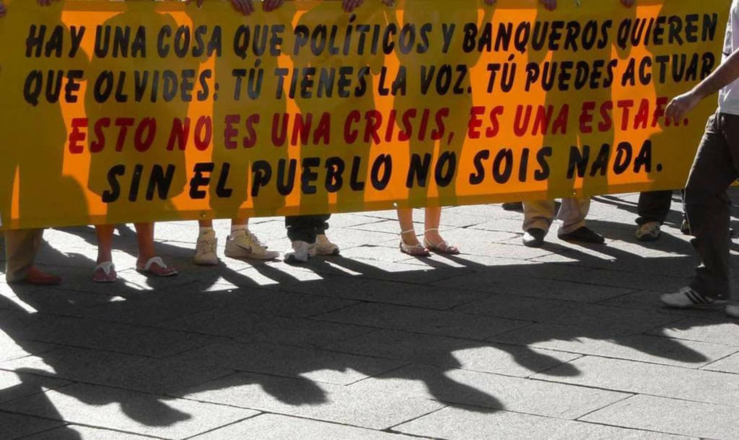 Décimo aniversario del movimiento 15-M en Segovia.