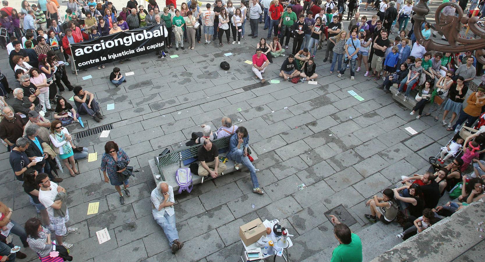 Décimo aniversario del movimiento 15-M en Segovia.