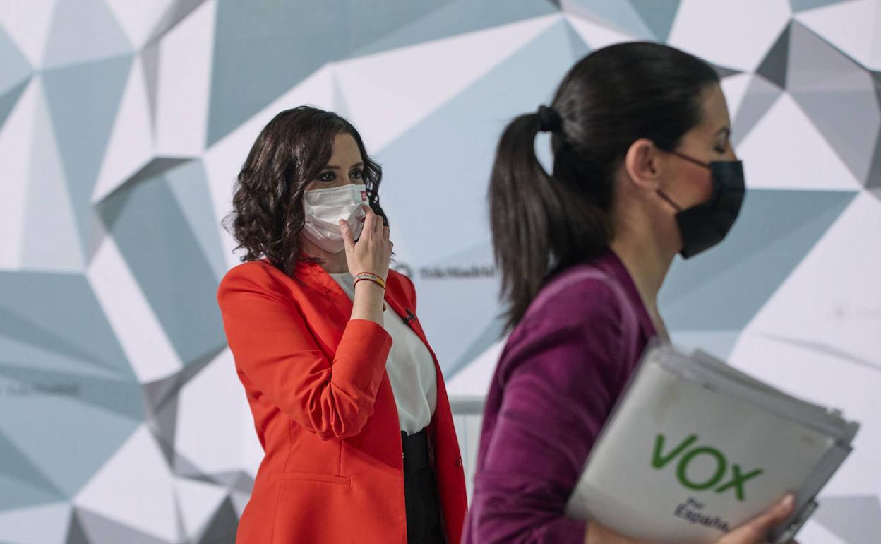 Isabel Díaz Ayuso y Rocío Monasterio, en la pasada campaña electoral.