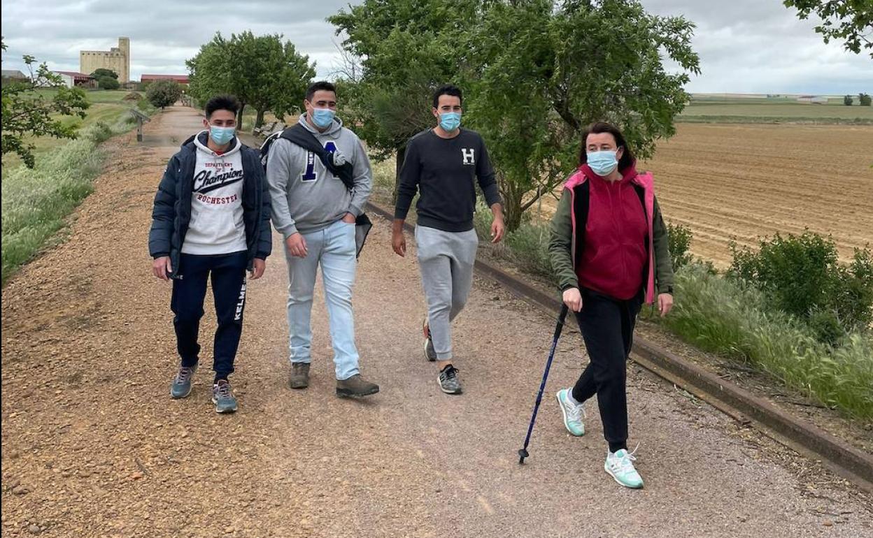 Uno de los grupos participantes en la marcha. 