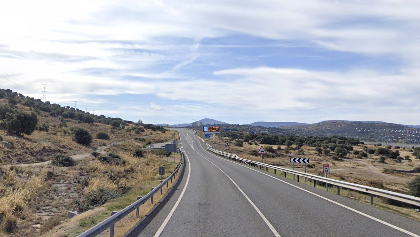 Kilómetro 73 de la N-603, donde ha ocurrido el accidente.