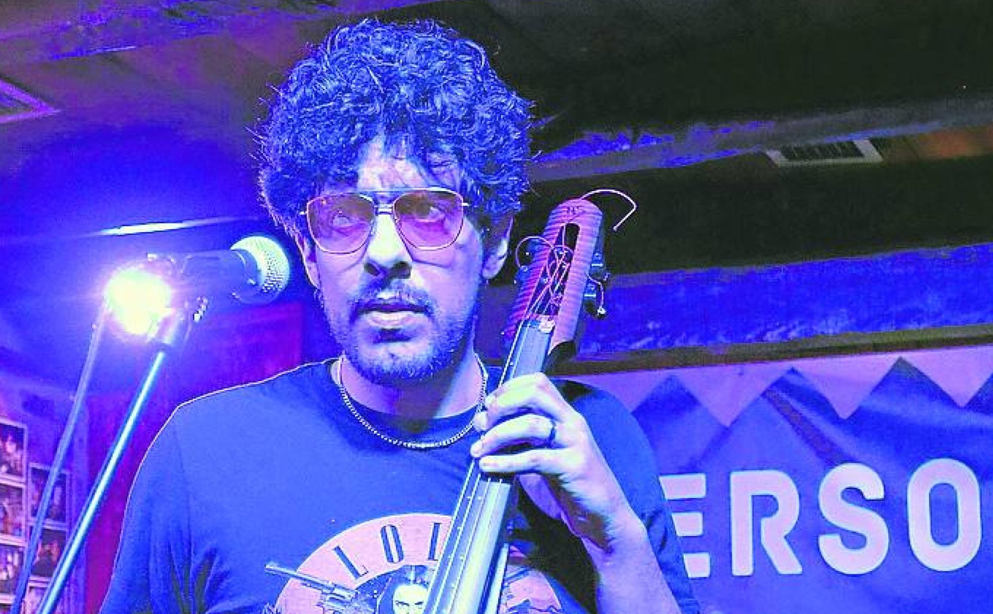 Daniel Acebes, durante un concierto en Palencia.