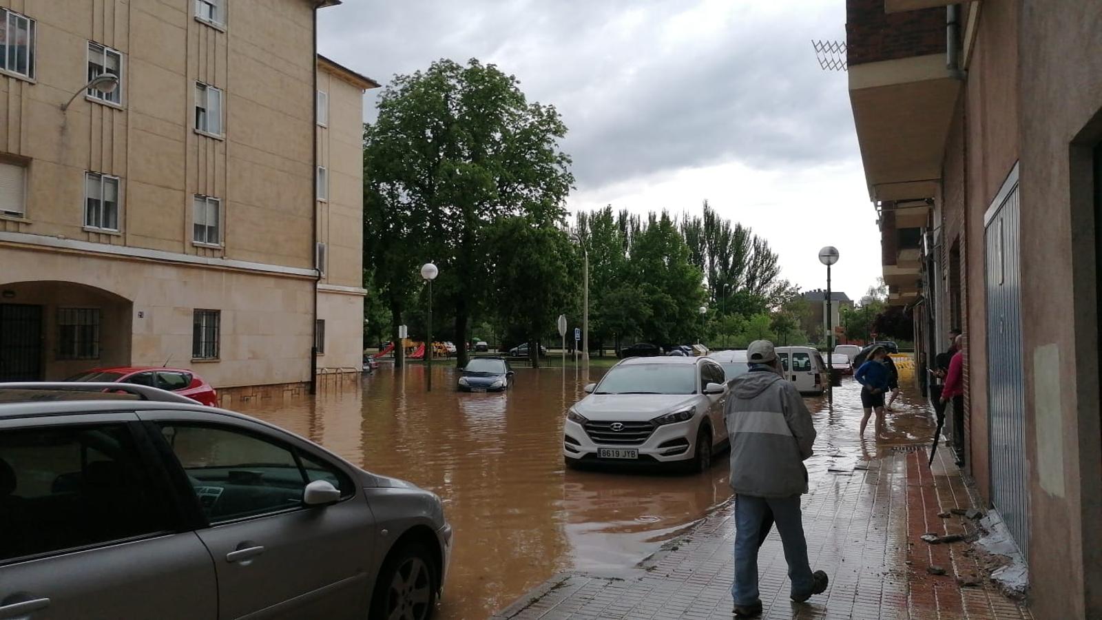 Los estragos de la tormenta en Burgos