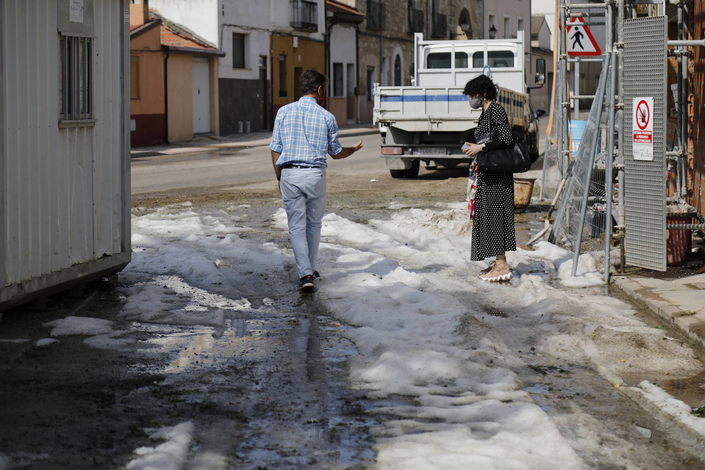 Granizo en Pesquera de Duero.