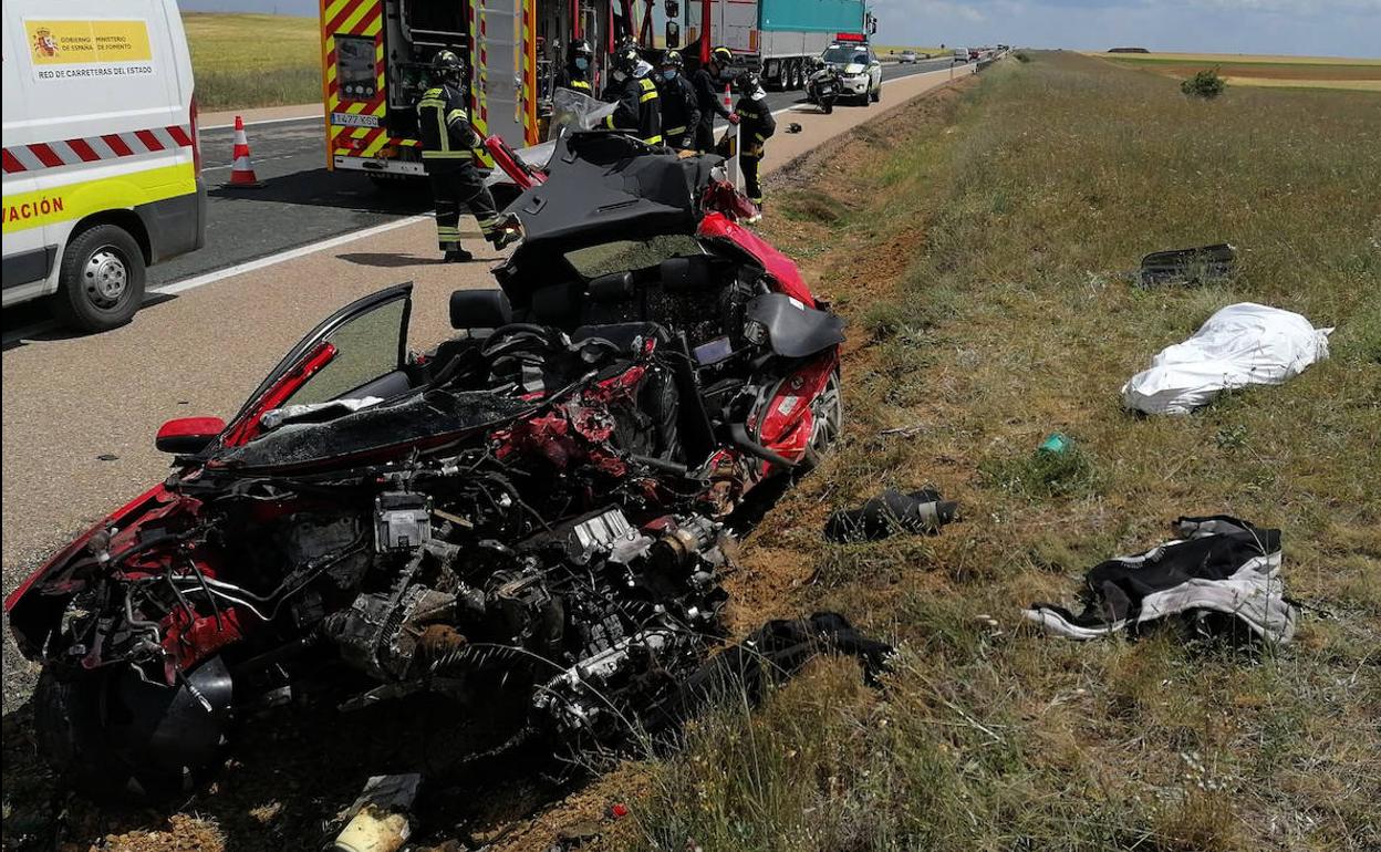 Imagen del accidente del pasado jueves. 