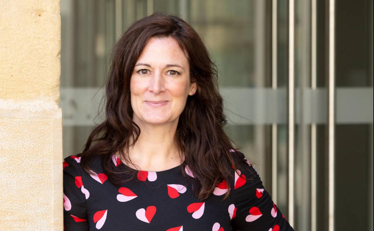 Gemma Galdón, en un descanso de su jornada diaria de trabajo.