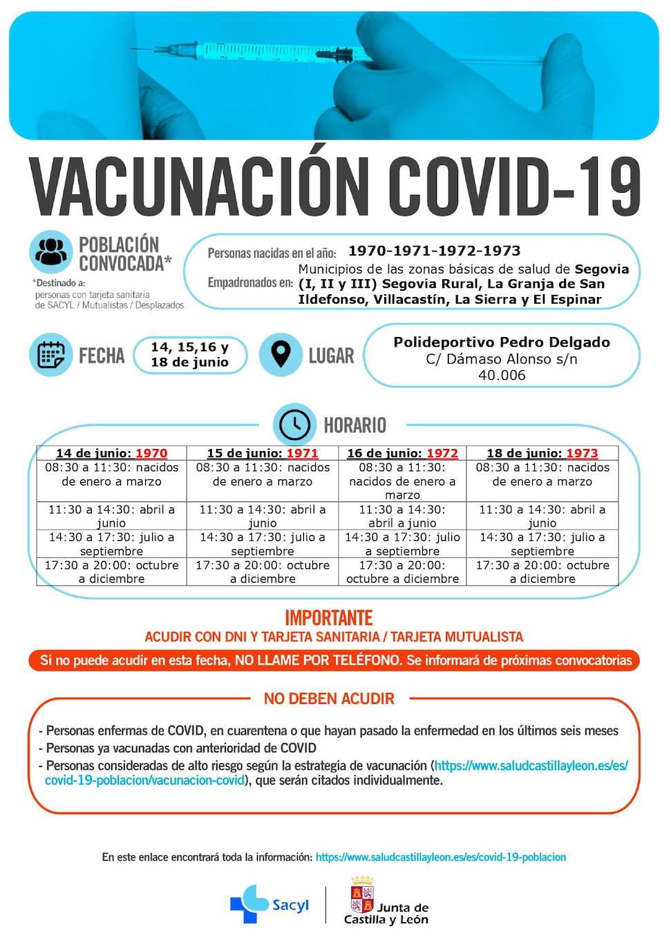 Fotos: Vacunación en la provincia de Segovia del 14 al 18 de junio