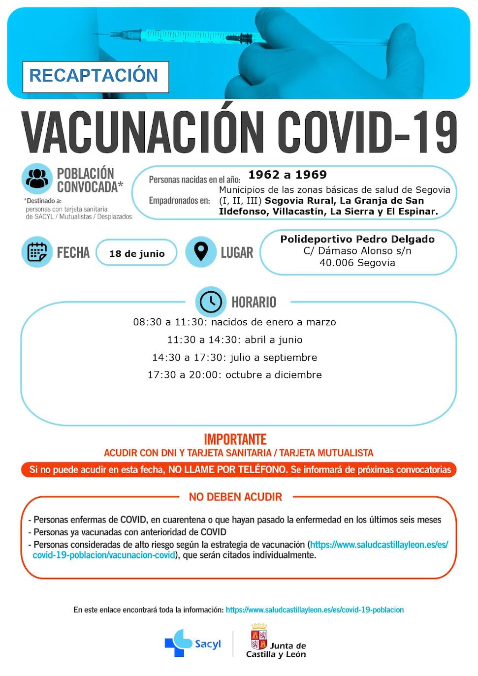 Fotos: Vacunación en la provincia de Segovia del 14 al 18 de junio