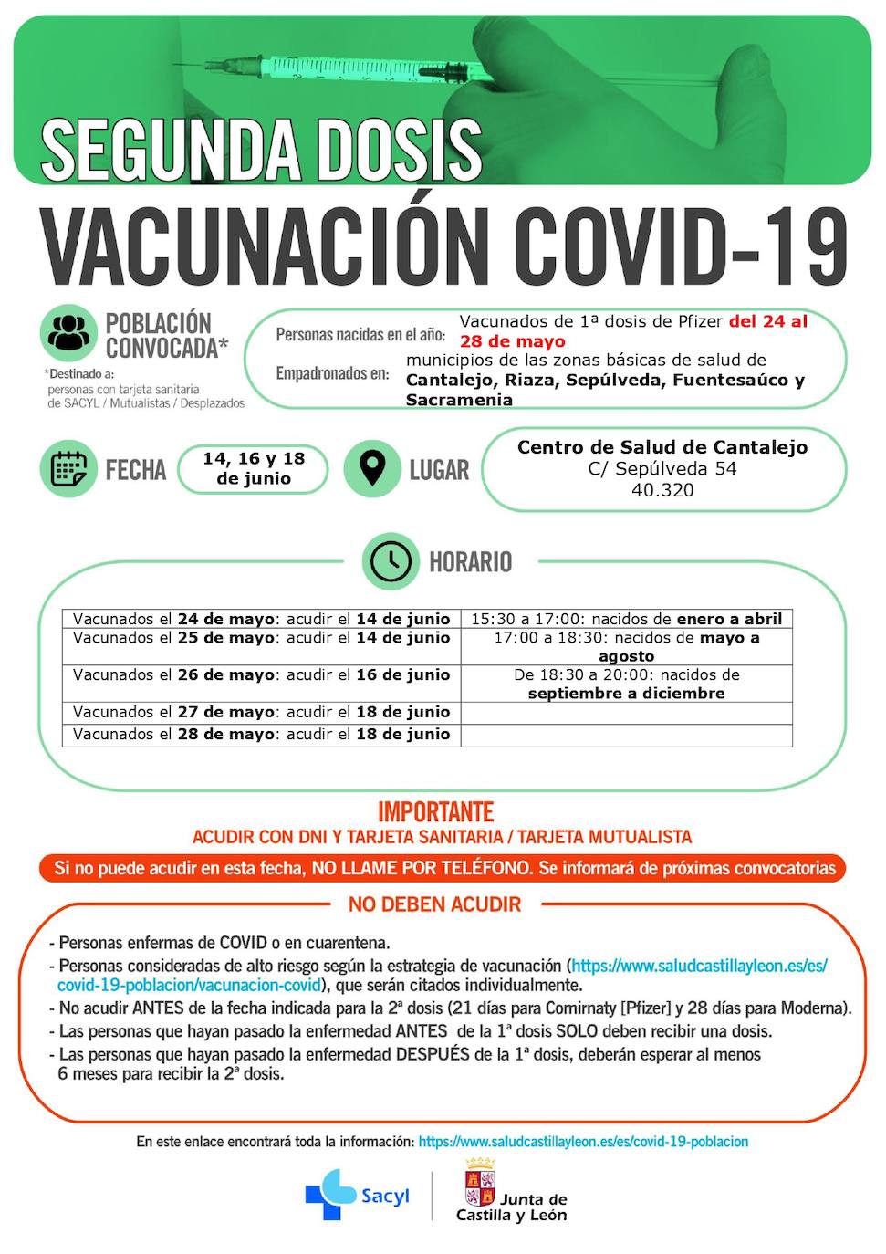 Fotos: Vacunación en la provincia de Segovia del 14 al 18 de junio