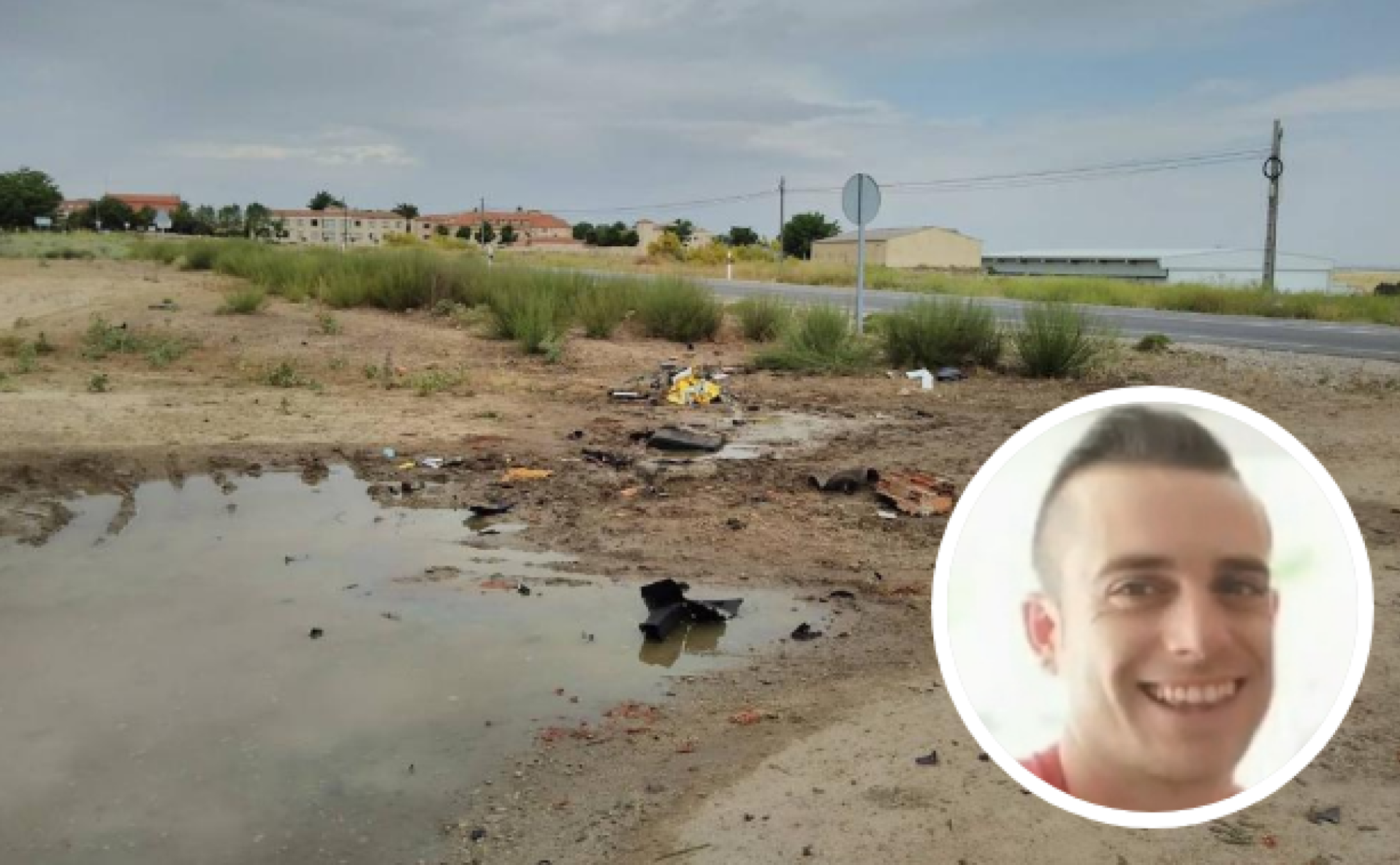 Lugar donde se produjo el accidente, el sábado por la noche. 