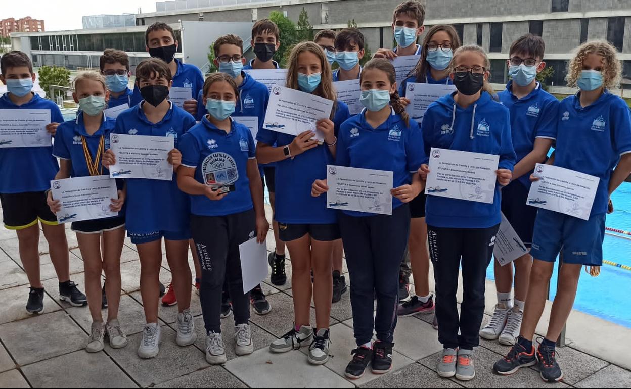 El Acuático Salamanca, segundo en el campeonato de Castilla y León alevín de verano