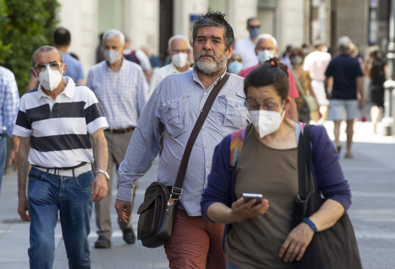 Valladolid, en el primer día en el que el uso de la mascarilla no es obligatorio en espacios abiertos.