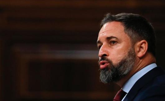 Santiago Abascal, durante su intervención. 