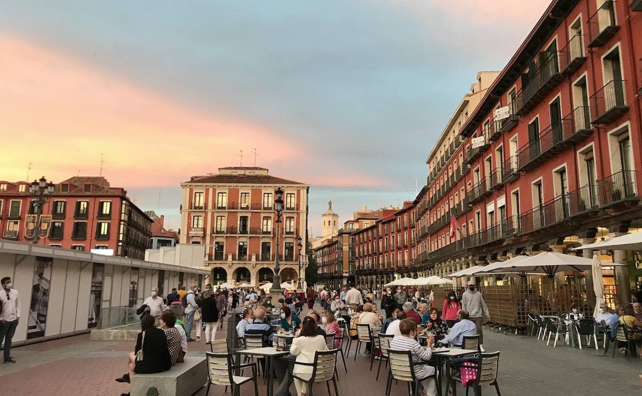 Terrazas en la Plaza Mayor de Valladolid 