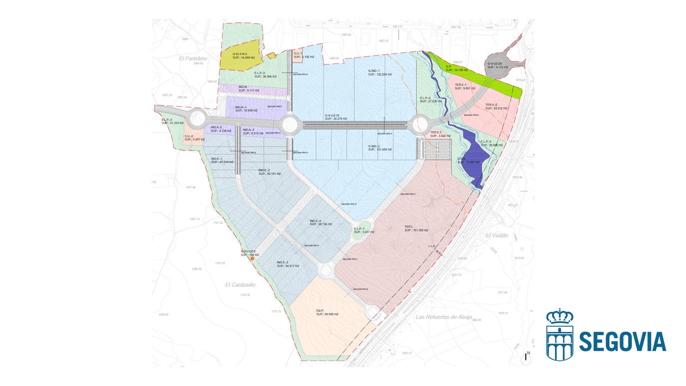 Plano del futuro sector de Prado del Hoyo.