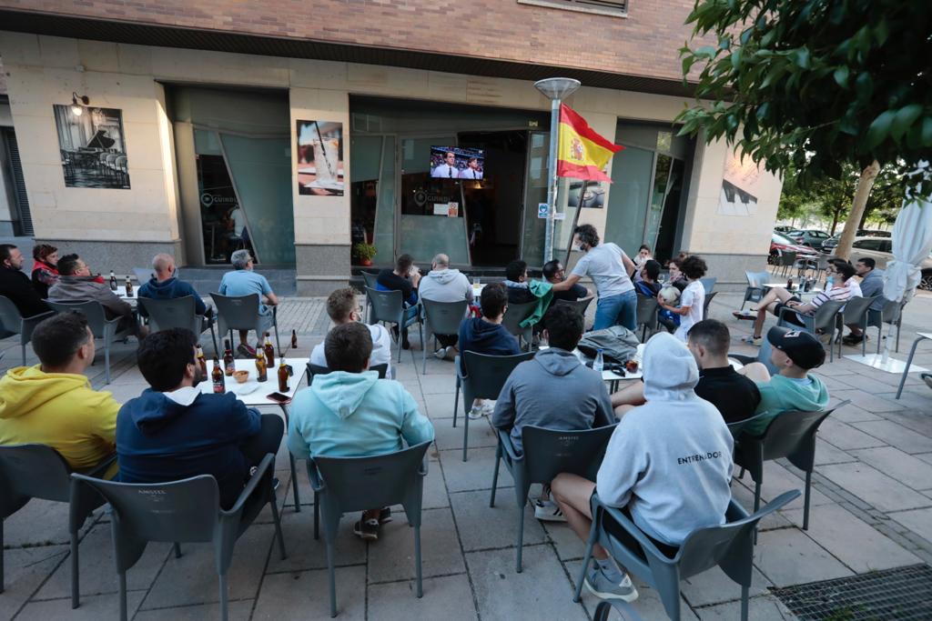 Fotos: Ambiente en Valladolid durante el Italia - España