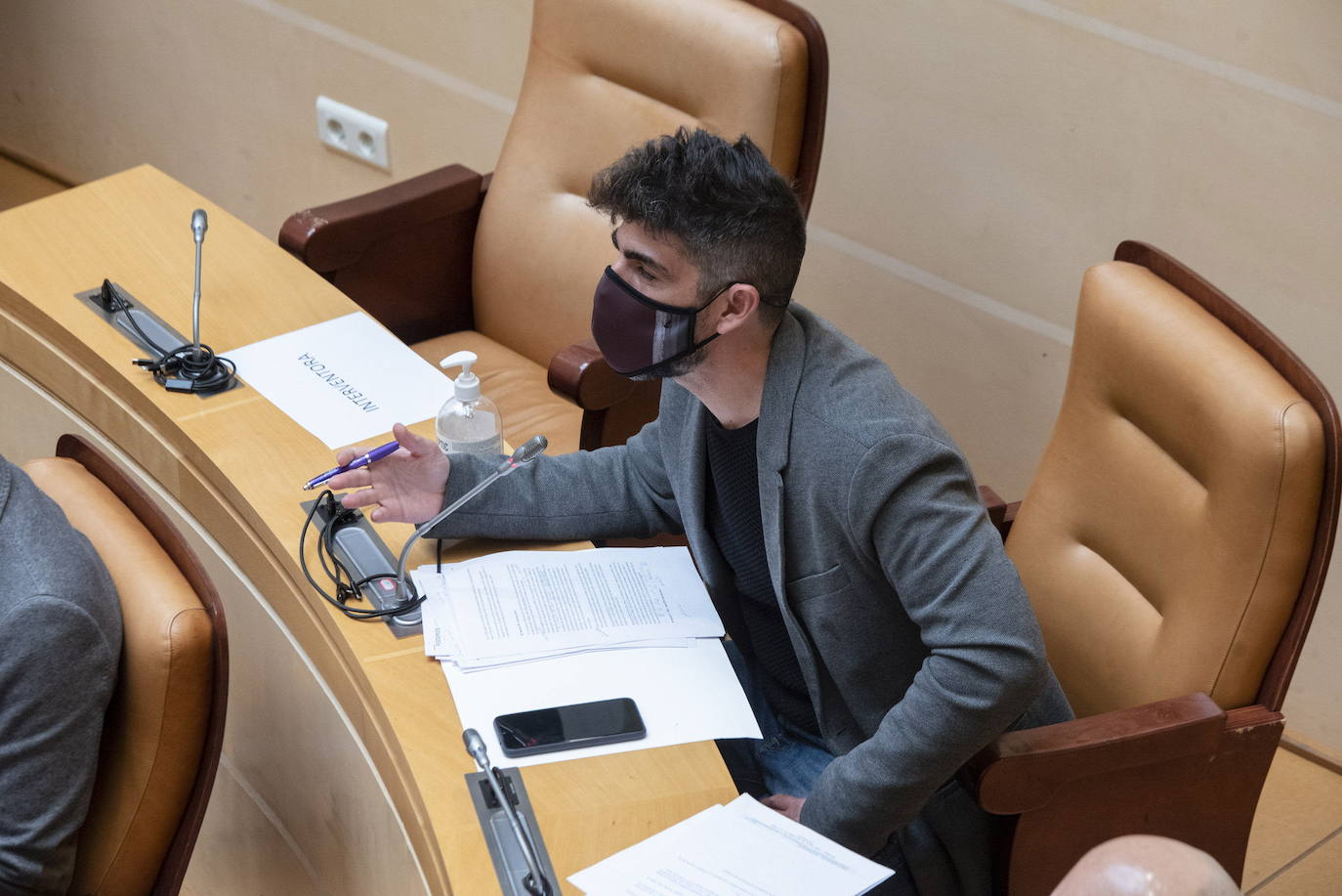 Guillermo San Juan, en un pleno del Ayuntamiento.