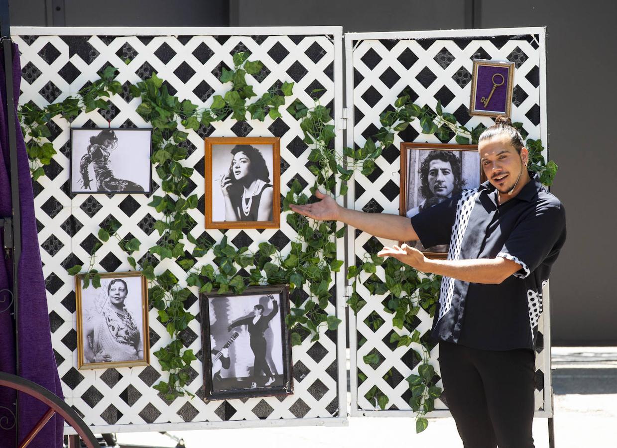 Sin Ojana, de Chicharrón Circo Flamenco, en la acera de Recoletos