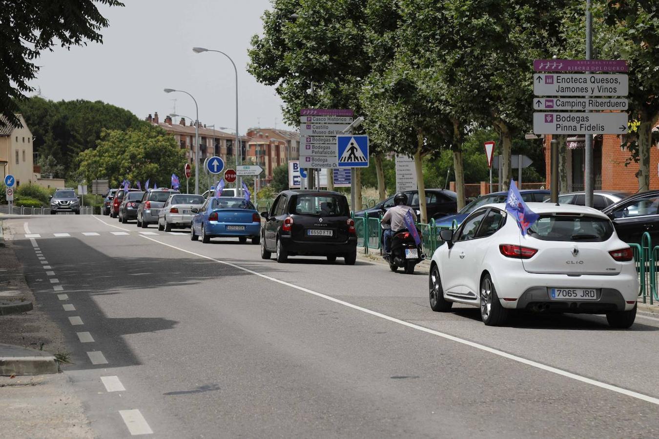 Concentración en Peñafiel reivindicando la Autovía del Duero