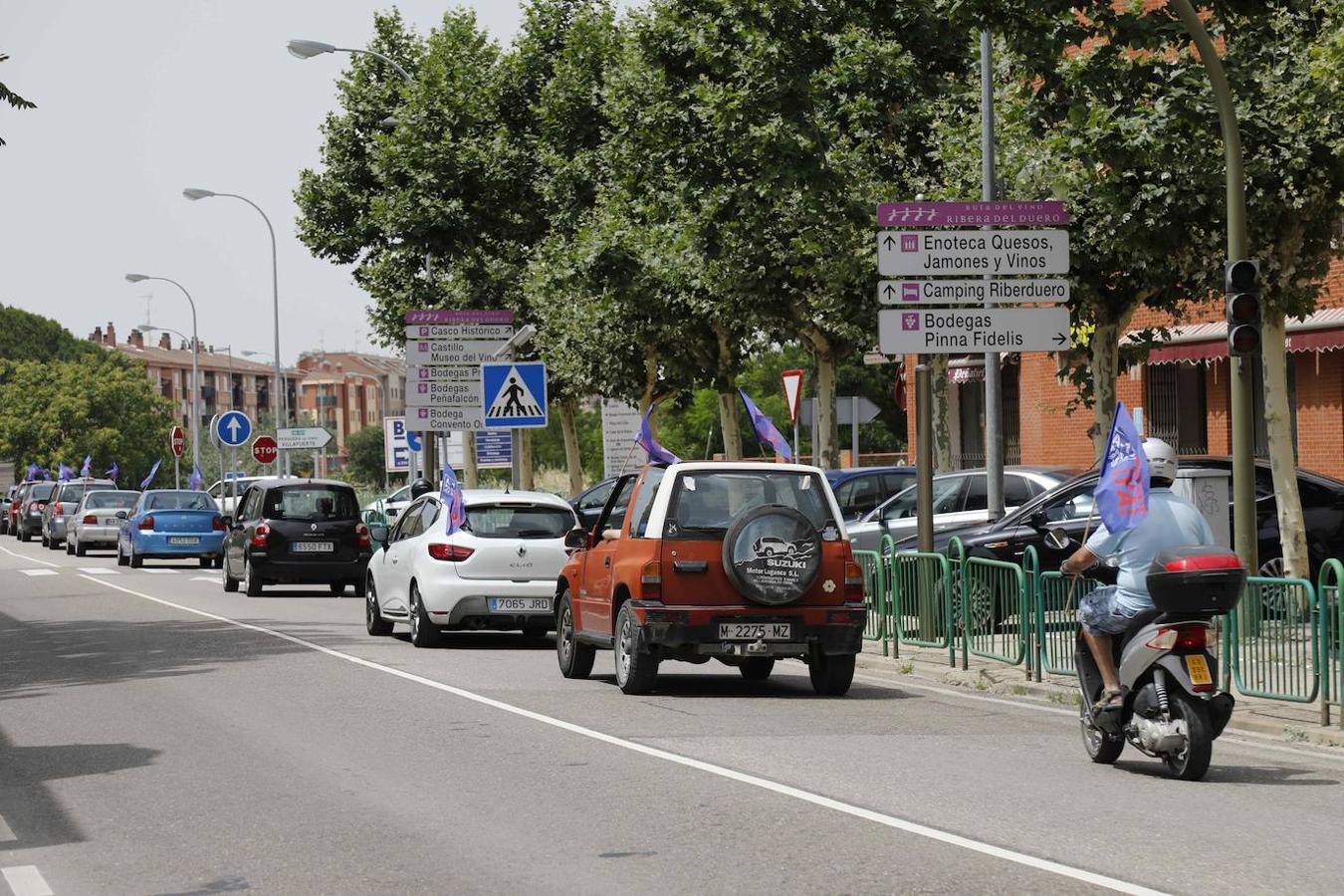 Concentración en Peñafiel reivindicando la Autovía del Duero