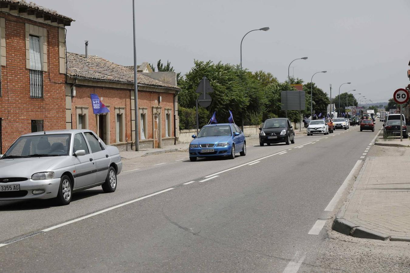 Concentración en Peñafiel reivindicando la Autovía del Duero