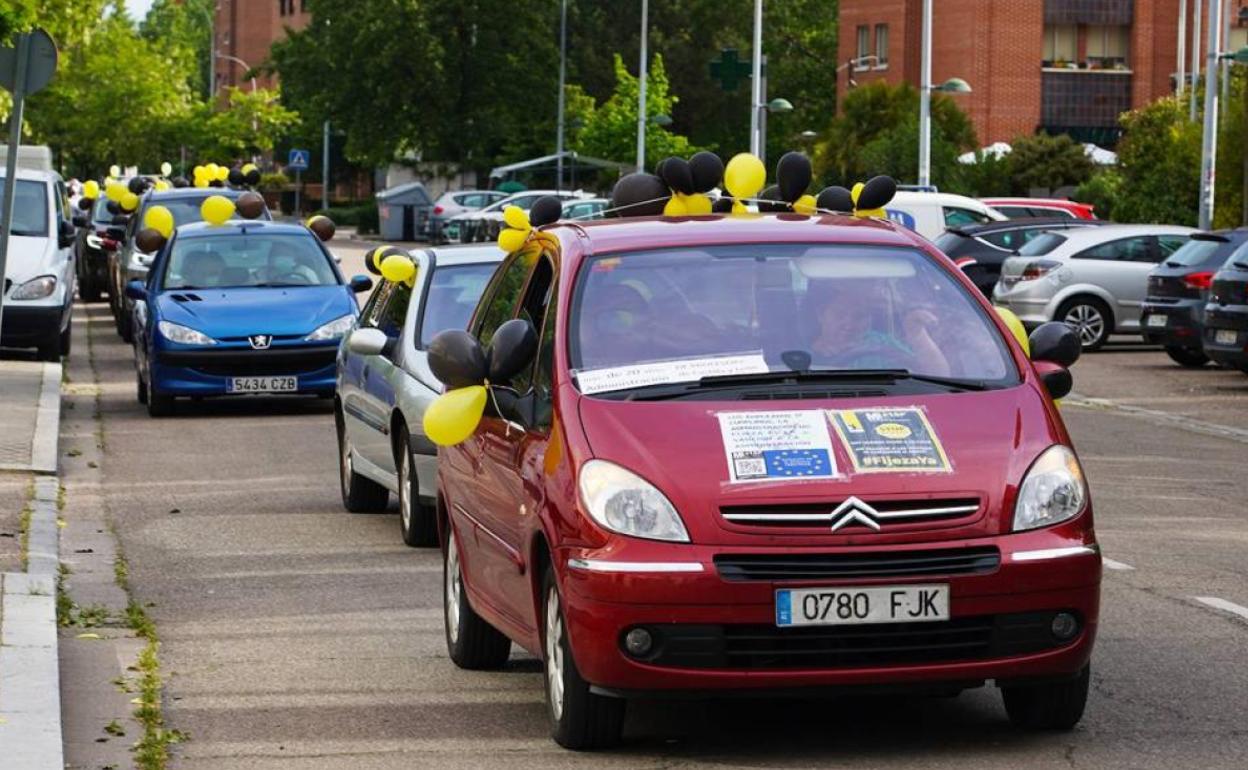 Protesta de los trabajadores temporales en Valladolid 