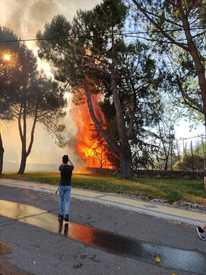 Incendio este lunes por la tarde en Parque Robledo.