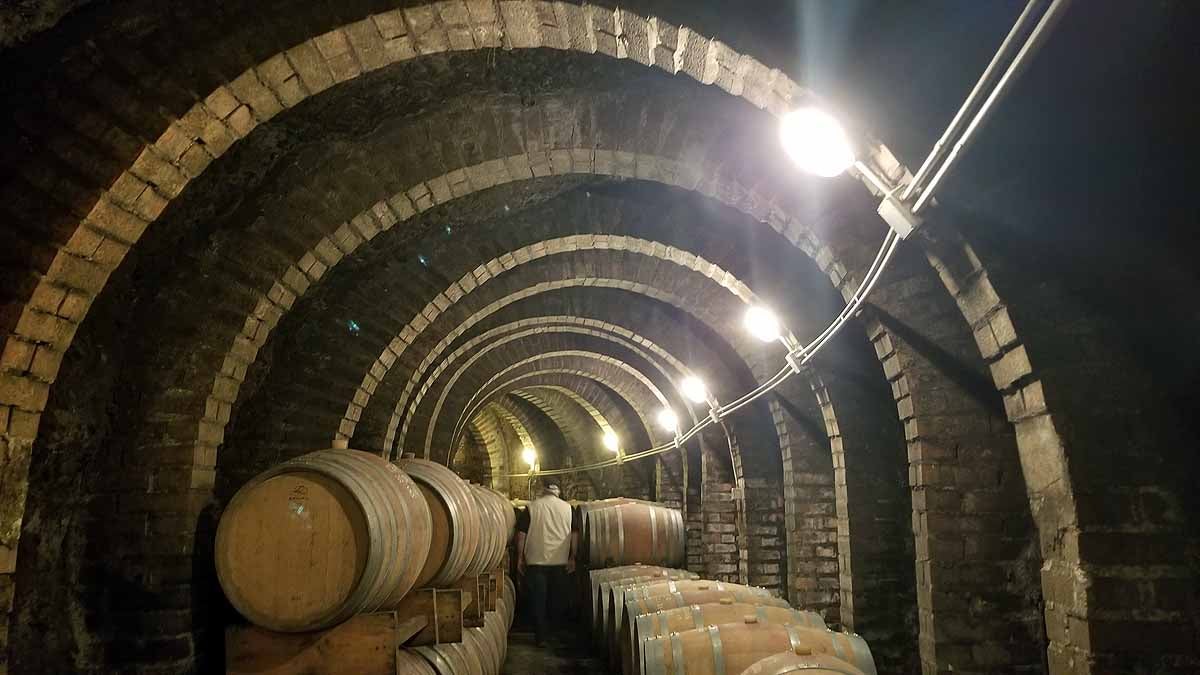 Interior de la única bodega visitable.