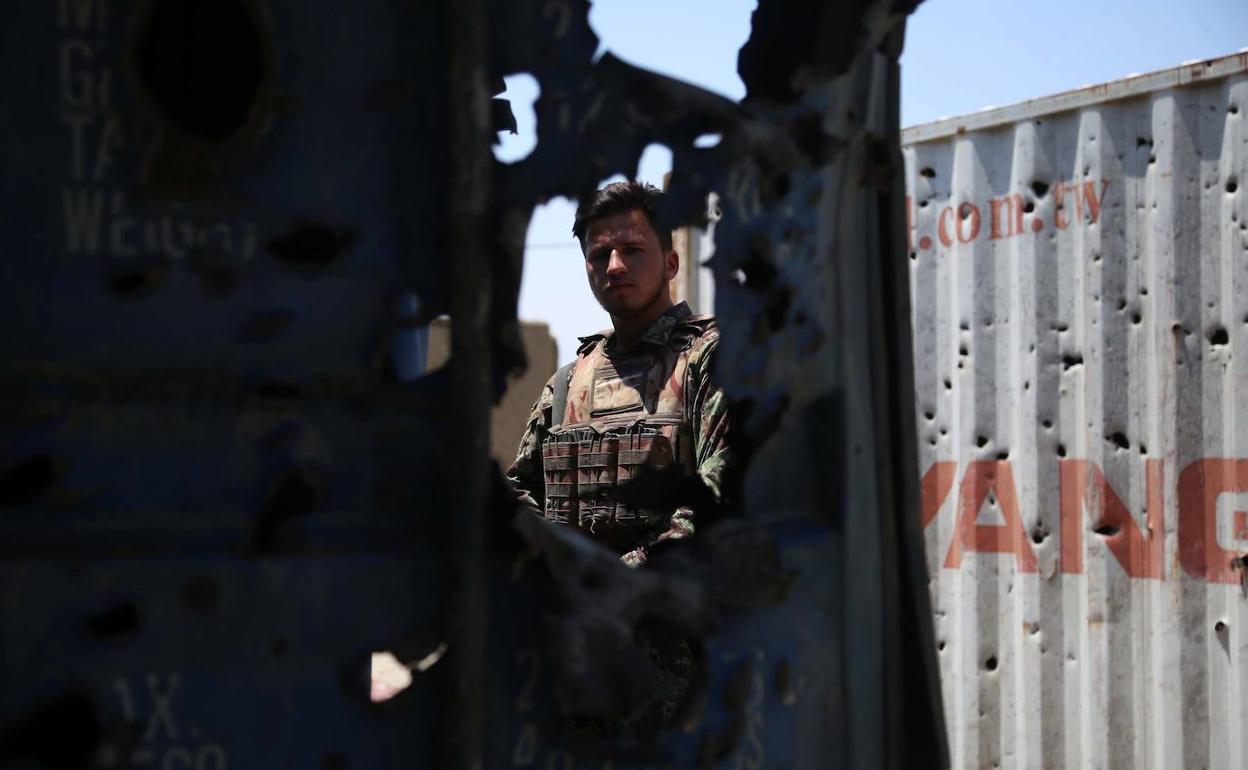 Un soldado afgano.