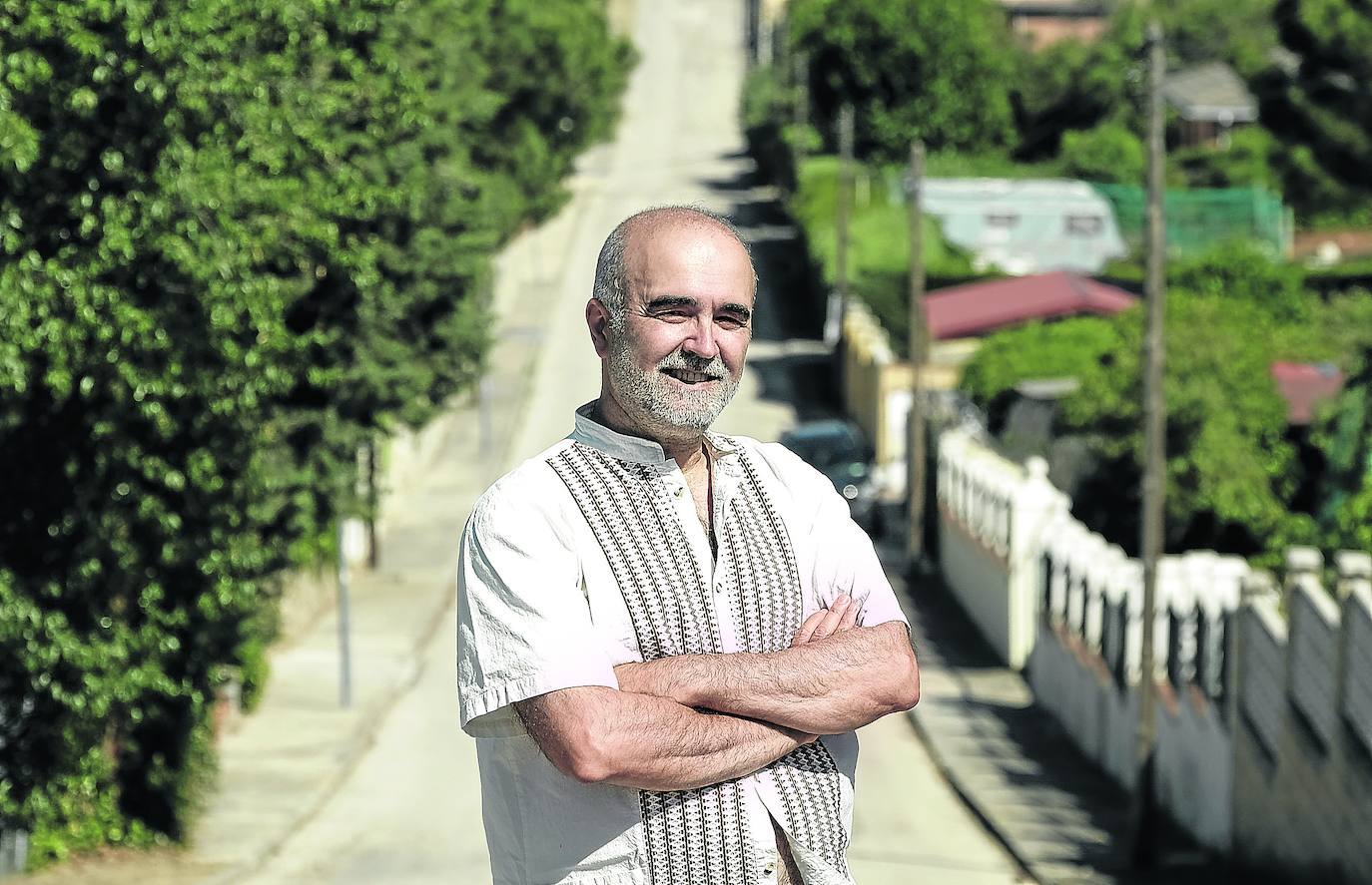 Julio Pérez Díaz, fotografiado cerca de su casa.