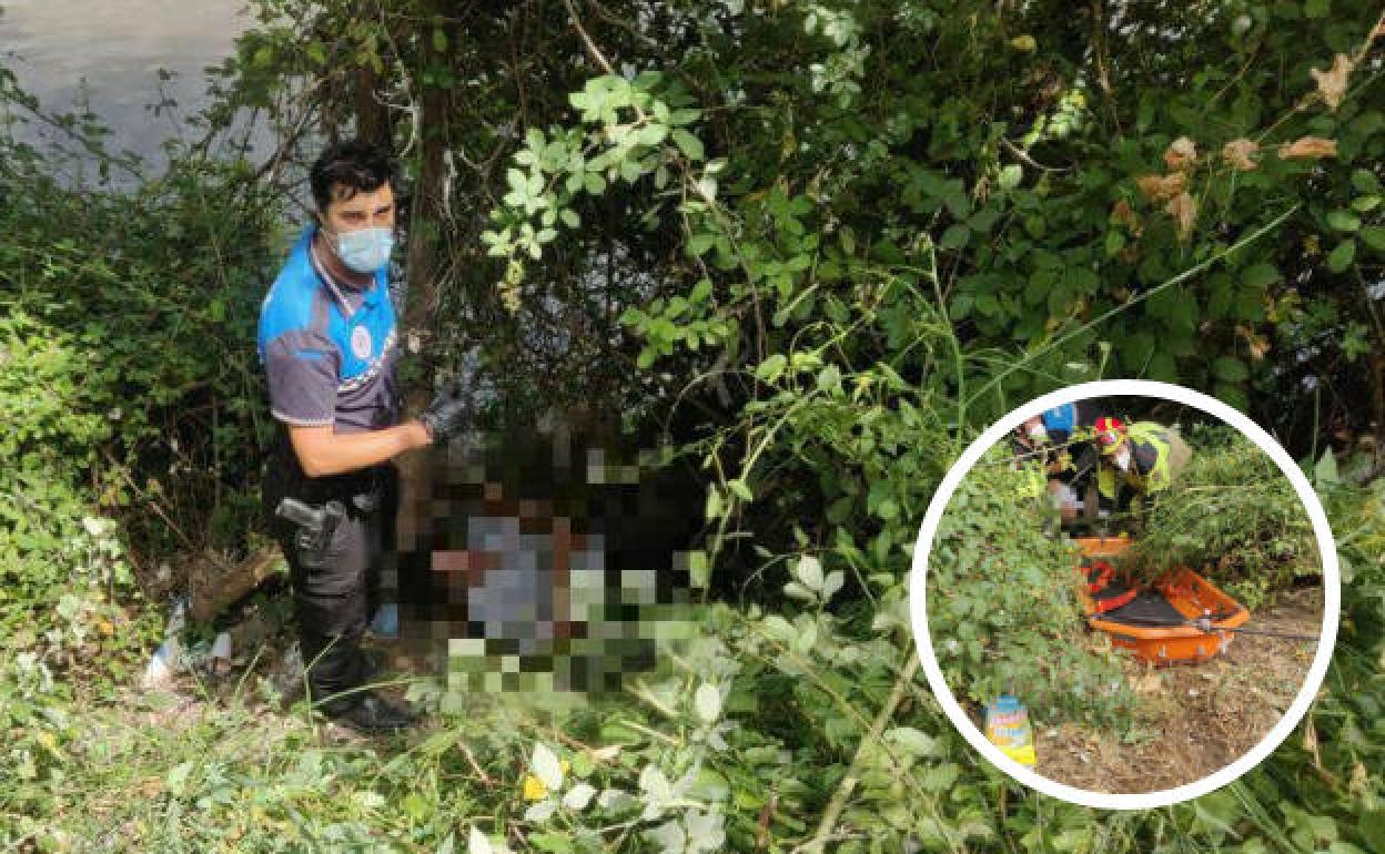 El agente de la Policía que evitó que el hombre cayera al río Pisuerga. 