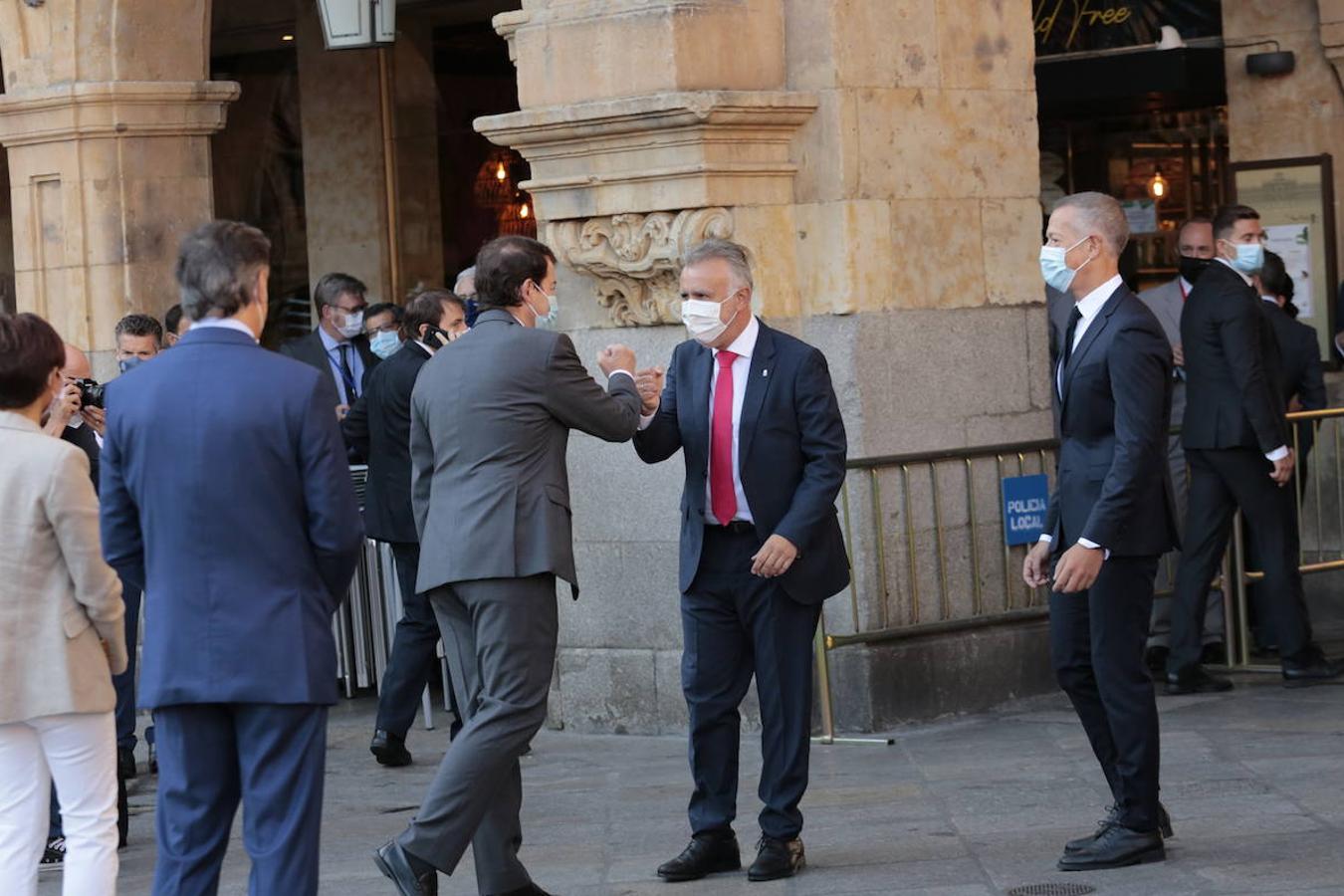 Los dirigentes de las comunidades autónomas, a excepción de Cataluña, acuden a la conferencia de presidentes en Salamanca.