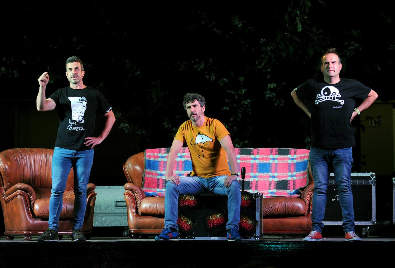 Espectáculo de Los del Sótano en Santovenia de Pisuerga, Valladolid.