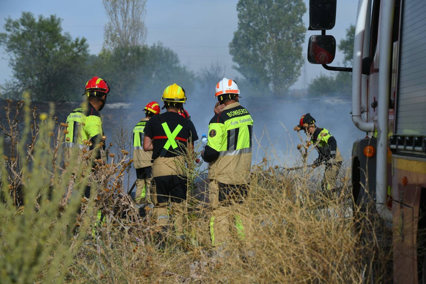 Fotos: Incendio en la carretera de Renedo